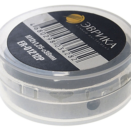 Плашка ER-01212P M12x1,25-ø38мм, в пластиковом футляреЭВРИКА /1/10