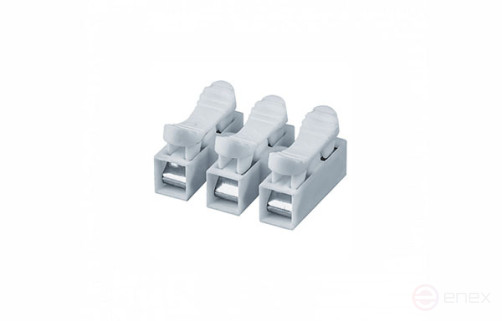 Insulated connection clamp RIPO CH-3 white for connecting 3-line phase conductors (3 I/O)