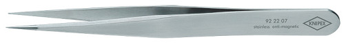 Precision gripping tweezers, pointed smooth sponges, L-115 mm, CrNi stainless steel, anti-magnetic