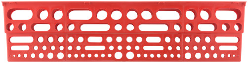 Tool shelf plastic red, 96 holes, 610x150 mm