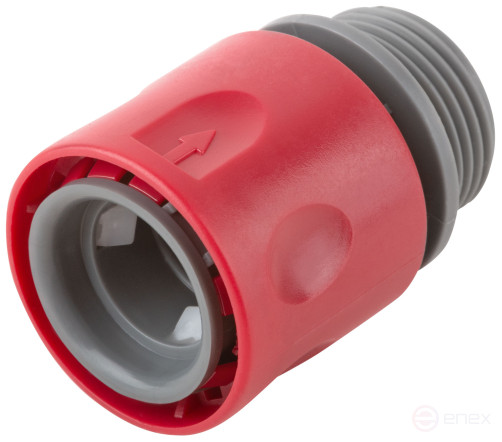 Plastic connector, 3/4" external thread