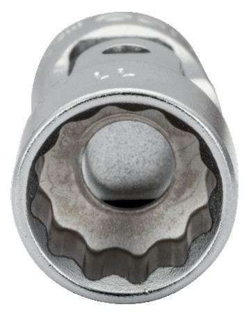 1/4" End head 12-sided with hinge, 6 mm