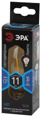 LED Lamp ERA F-LED B35-11w-840-E27 11W Filament Candle Neutral White Light E27