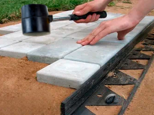 Garden STAFF reinforced curb length 3 meters height 45 mm 1 piece