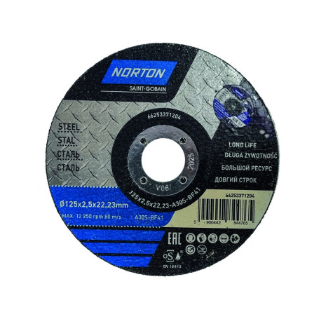Отрезной круг Norton по металлу D 125х2.5х22.2/тип 41