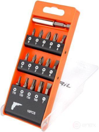 Набор насадок 16 предмет.с магнит.адаптером (пласт/держ) BERIL