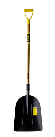 Лопата совковая снегоуборочная с деревянным черенком 740 мм и ручкой ЛССЧ2р