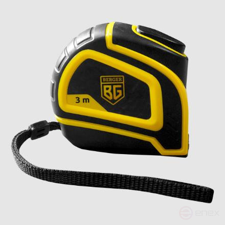 Impact Resistant Tape Measure with hitchhiker 3m*19mm BERGER BG1757