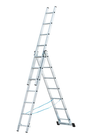 Three-section aluminum ladder, 3 sections of 7 steps AL 3x7 P60