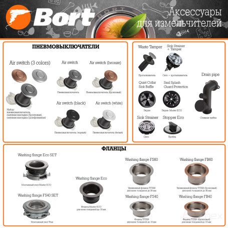 Сито пробка BORT Sink Strainer (Фильтрующая сетка с резиновой пробкой)