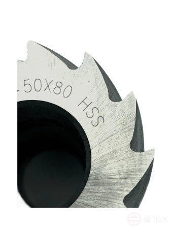 Cylindrical milling cutter f 50x80x22 mm z=12 R6M5 TORNERI T019651
