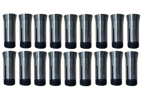 Set of collet C5 from 3 to 28 mm, 18 pcs (3,4,5,6,8,10,12,14,15,16,18,19,20,22,24,25,26,28 mm)