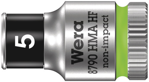 8790 HMA HF Zyklop Hexagon socket head, DR 1/4", with fixing function, 5 x 23 mm