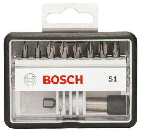 Set of Robust Line of 8+1 nozzles-bits S Extra Hart 25 mm, 8+1 pcs., 2607002560