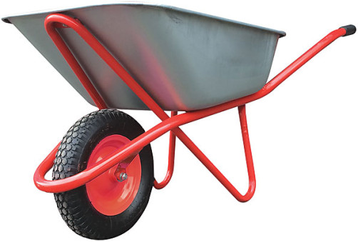 Construction wheelbarrow, PU wheel, 90 l, load capacity 200 kg, Pro
