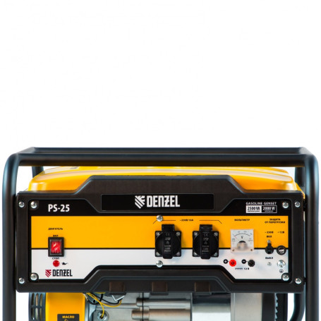 Gasoline generator PS 25, 2.5 kW, 230 V, 15 l, manual starter Denzel