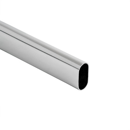 Труба овальная L-3000 30*15 (0,9кг/0,7мм), хром AKS