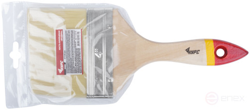 Кисть флейцевая "Модерн", иск. щетина, деревянная ручка 4" (100 мм)