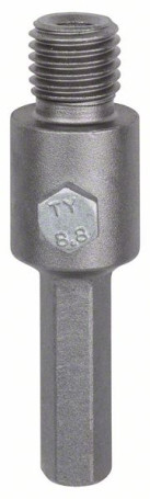 Hex shank for hollow drill bits with thread M 16 11 mm, 80 mm