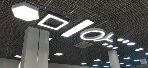 Светильник LED ЭРА Geometria SPO-122-B-40K-066 Hexagon 66Вт 4000К 5300Лм IP40 800*800*80 черный подвесной