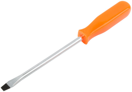 Отвертка "Эконом", CrV сталь, пластиковая оранжевая ручка 8х150 мм SL