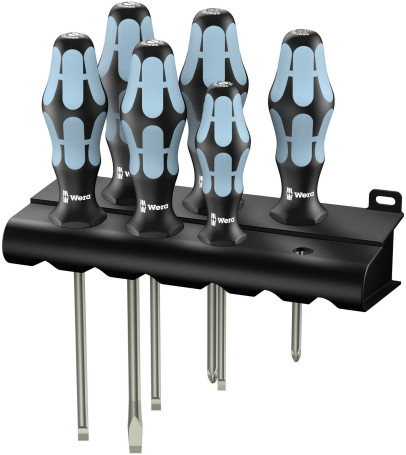 3334/6 Screwdriver set, stainless steel + stand, 6 items