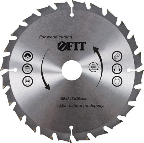 Saw blade for circular saws on wood, special tooth shape 190 x 30/20 x 24T