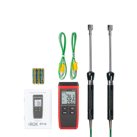 RGK CT-12 Thermometer with 2 TR-10S surface probes