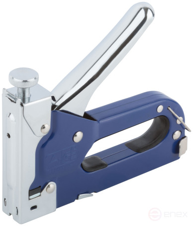 Stapler for 3-in-1 wide staples, "type 140" 4-14 mm, "type 28" 10-12 mm,"type 300" 10-14 mm, metal. body