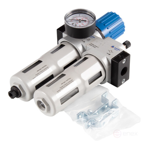 Filter dehumidifier with gearbox and lubricator 3/8", with pressure gauge MASTAK 690-31