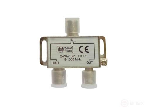 TV Ripo splitter (divider) in 2 directions for F connectors 5-1000 MHz