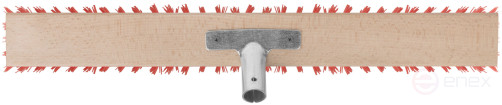 Profi wooden outdoor brush, stiff bristles, metal tool at an angle, 5-row, 600x65 mm