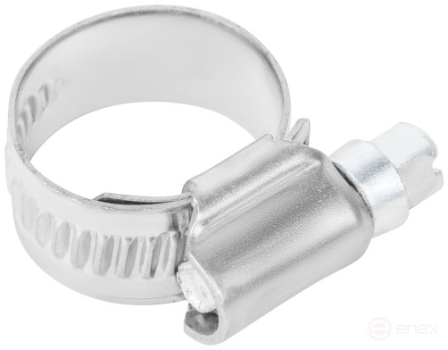 Хомут обжимной накатной, ширина 12 мм, нерж.сталь 12-20 мм