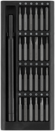 Screwdriver with bits for precision work, 24-bit S2 steel, aluminum case, Pro