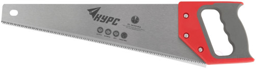 Wood hacksaw, 7 TRI medium tempered tooth, 2D sharpening, plastic rubberized handle 400 mm