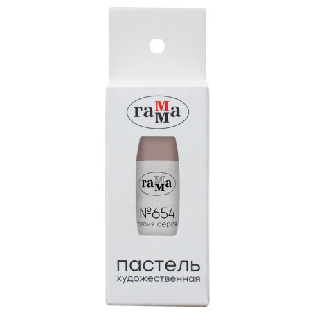 Pastel artistic Scale, sepia gray No.654, piece, cardboard. packaging