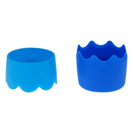 Подставка-стакан СТАММ, пластиковая, круглая, двухцветный синий