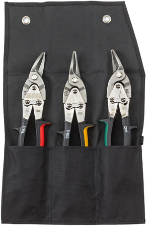 DSET16 Set of metal scissors, curly, in a twist bag, 3 items, package contents: 1x D16, 1x D16L, 1x D16S
