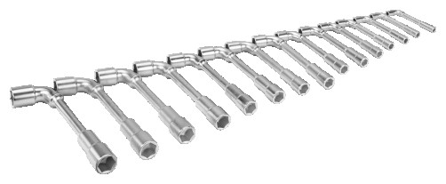 Set of curved socket wrenches series 29M, 8 - 24 mm, 14 pcs