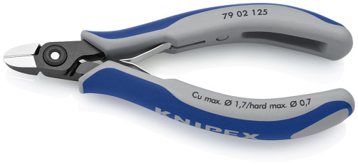 Бокорезы прециз., круглая головка, очень маленькая фаска, рез: провол. мягк. Ø 0.2 - 1.7 мм, ср. Ø 1.2 мм, тв. Ø 0.7 мм, L-120 мм, чёрн.