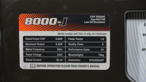 Loncin LC8000-JS Generator