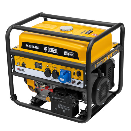 Gasoline generator PS-95EA-PRO, 9.5 kW, 230 V, 40 L, ATS connector, electric start Denzel