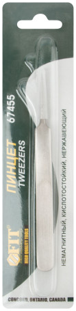 Precision tweezers, non-magnetic, stainless steel, Pro type E (120 x 9 x 2 mm)