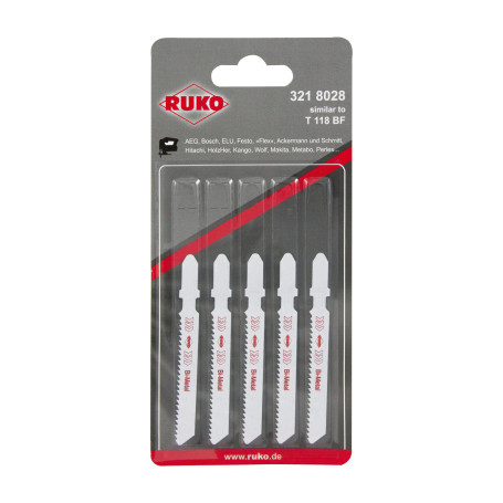 Пилки для электролобзиков RUKO 8028 HSS, 20 шт.
