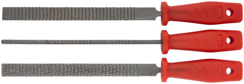 Rasps, plastic handle, set of 3 pcs., 200 mm