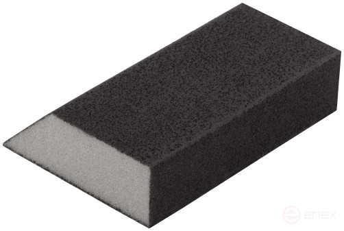Губка шлифовальная угловая, алюминий-оксидная, 100х70х25 мм, средняя жесткость Р 240