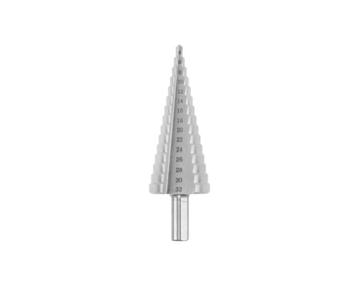 Step drill 4-32 st.15 (dx=10.0, P6M5) (4;6;8;10;12;14;16;18;20;22;24;26;28;30;32) HORTZ