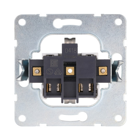 Socket with a/c, with blinds (black velvet) LK60