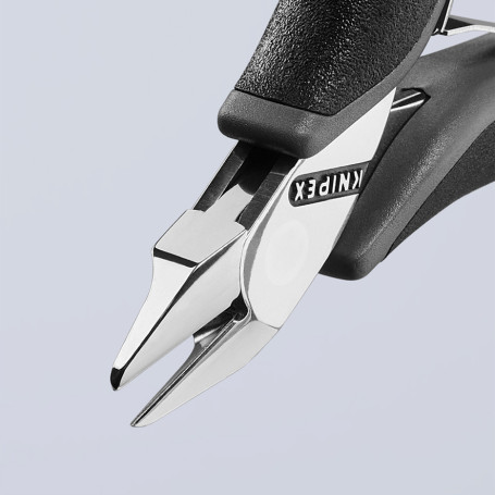 Бокорезы ESD для электроники, острая маленькая головка, мал. фаска, рез: провол. мягк. Ø 0.3-0.8 мм, L-115 мм, 2-к ручки