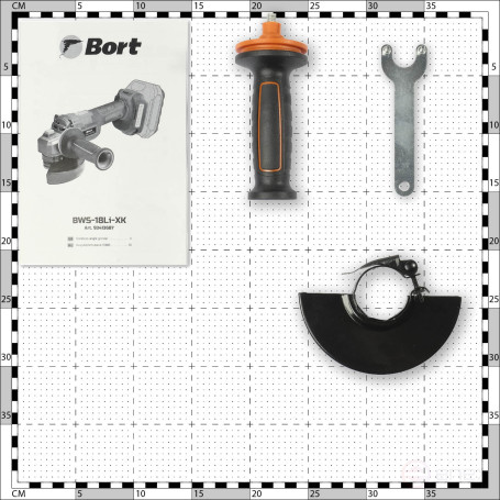 Машина шлифовальная угловая аккумуляторная BORT BWS-18Li-XK
